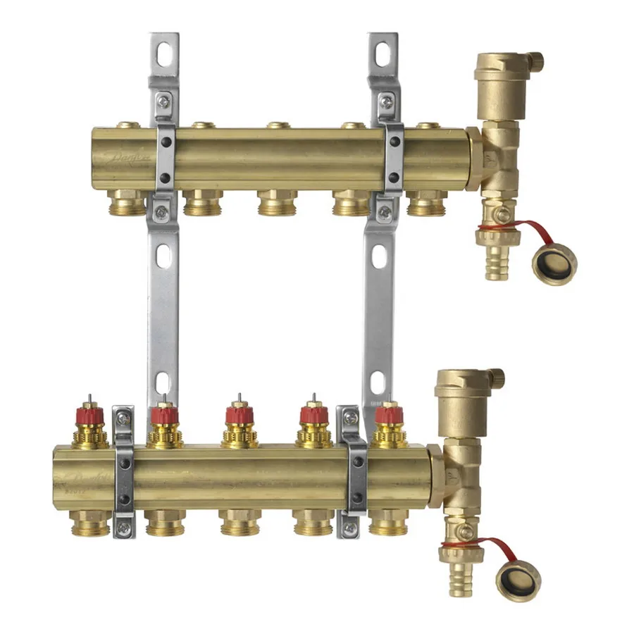 Группа коллект лат 1" м/м 5в 3/4" ЕК н/р в/к FHF-set Danfoss 088U0705