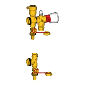 Узел смесит R557RK 1" комплект байпас Giacomini R557KY004