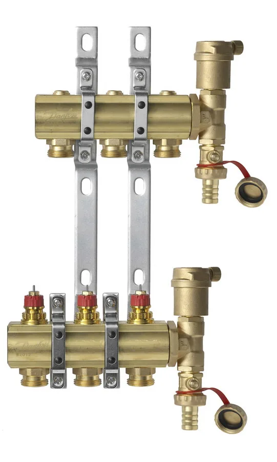 Группа коллект лат 1" м/м 3в 3/4" ЕК н/р в/к FHF-set Danfoss 088U0703