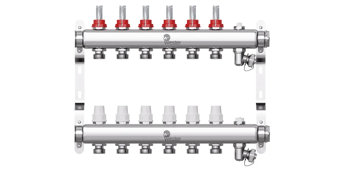 Группа коллект нерж расход 1" м/м 6в 3/4" ЕК н/р в/к Wester 0-32-1830