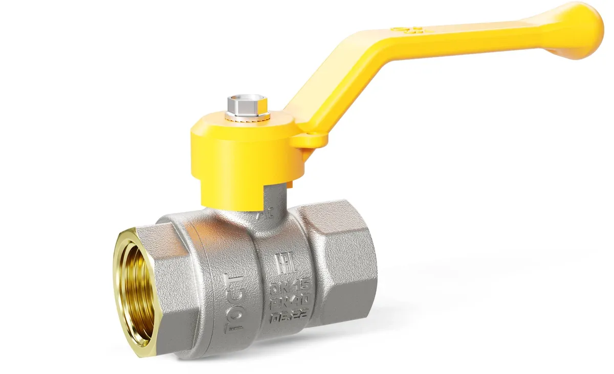 Кран шар лат газ Pride нк Ду40 Ру25 м/м рыч LD 47.112.1.40 M02 GAS