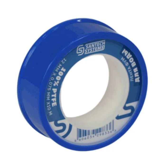 Лента ФУМ PTFE катушка 12ммх0,075ммх10м вода FU10 SantechSystems