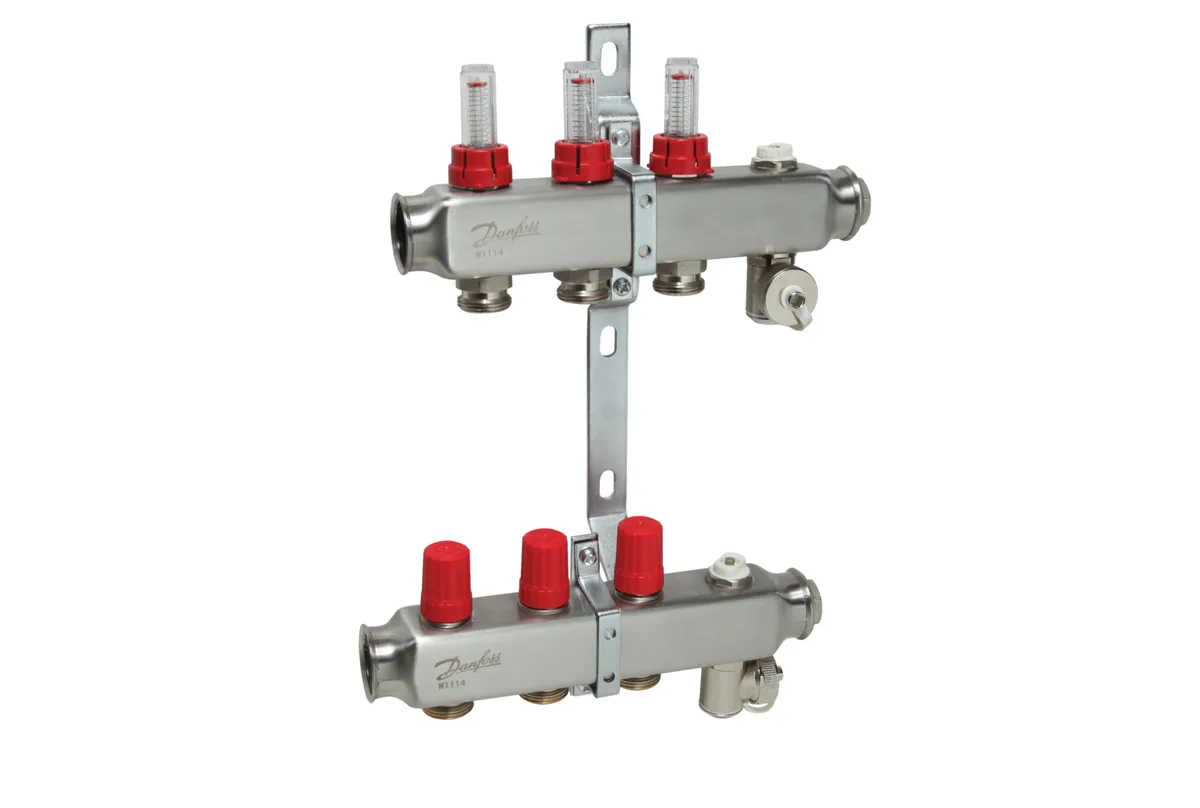 Группа коллект нерж расход 1" м/м 3в 3/4" ЕК н/р Danfoss SSM-3F 088U0753