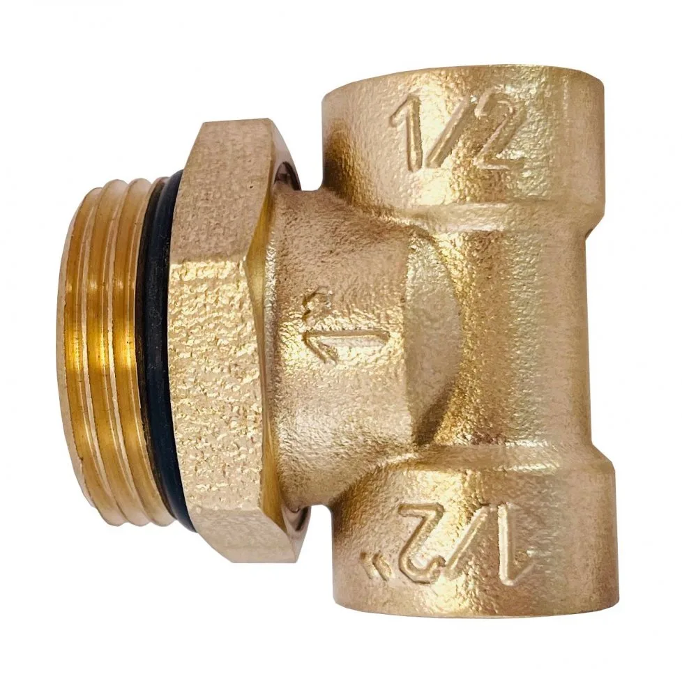 Тройник лат коллект 1"х1/2"х1/2" Апогей 340001