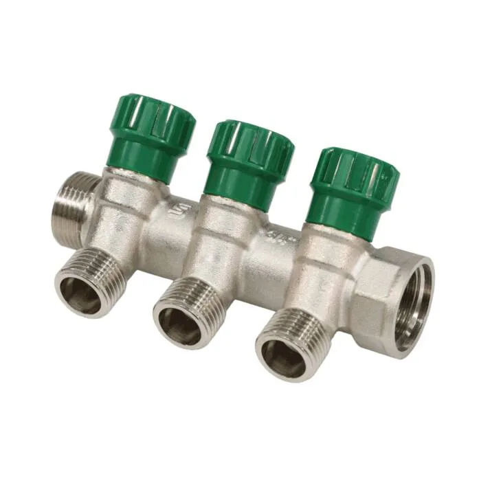 Коллектор лат клап рег 3/4" м/р 3в 1/2" ПУ н/р 36мм M210 SantechSystems