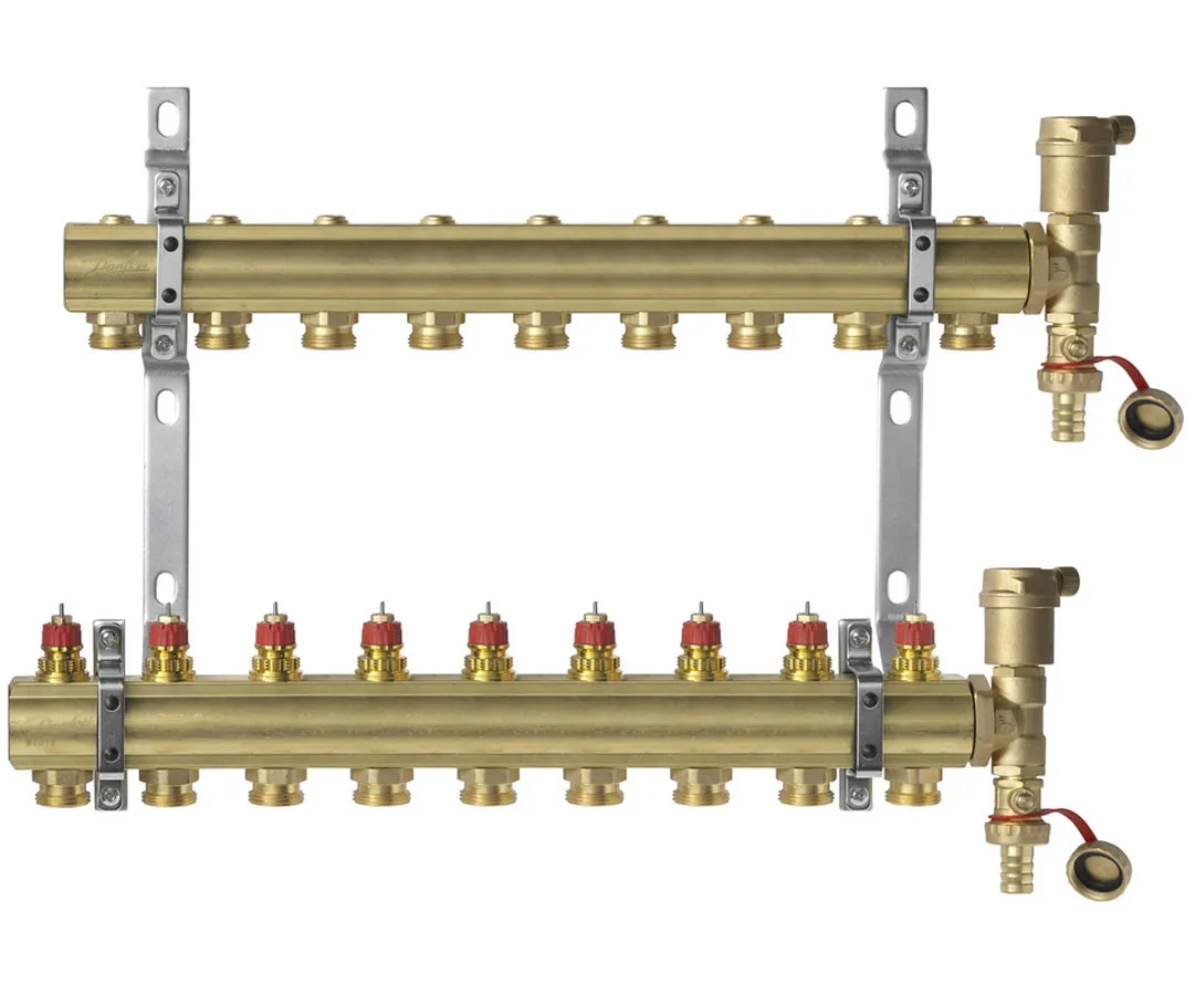Группа коллект лат 1" м/м 9в 3/4" ЕК н/р в/к FHF-set Danfoss 088U0709