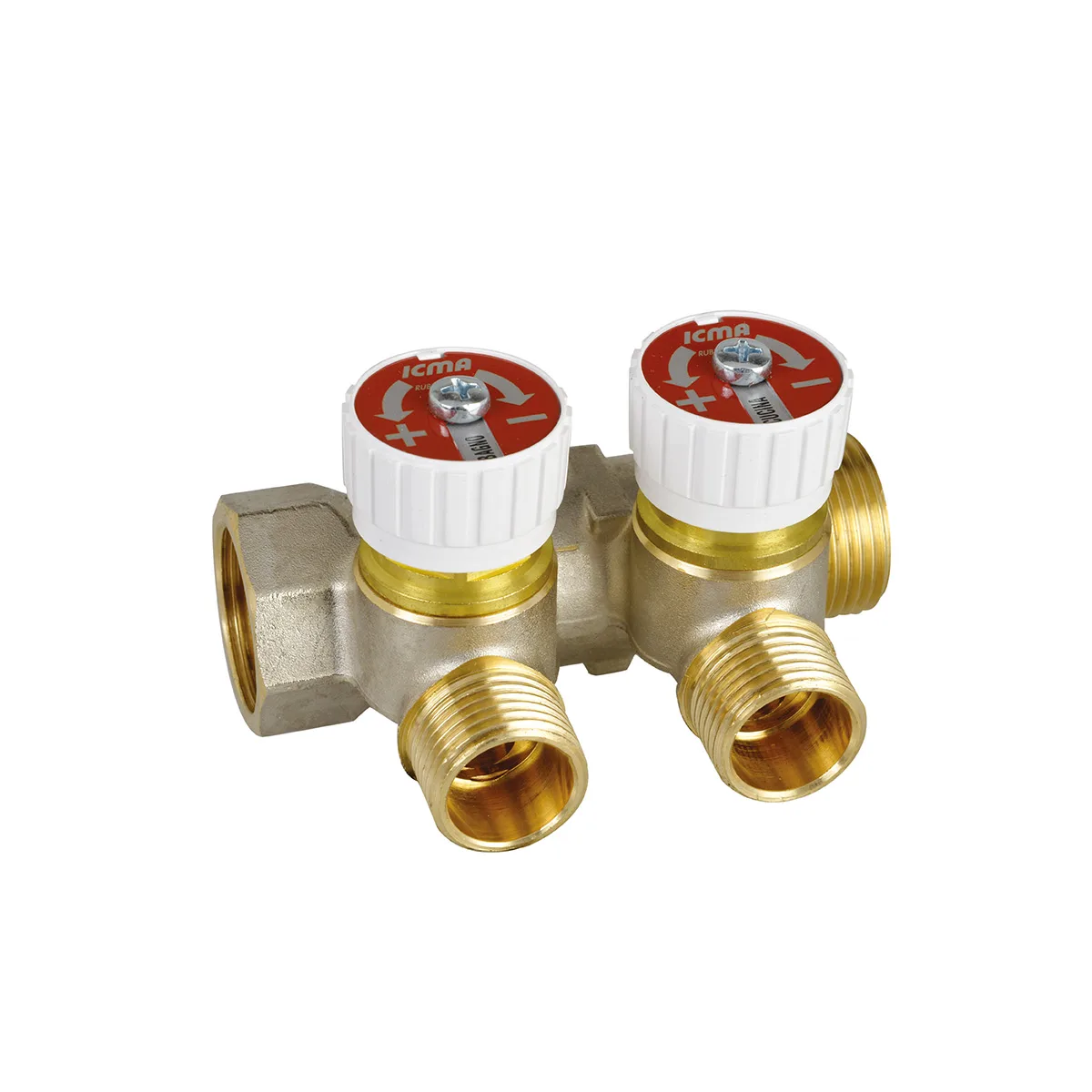 Коллектор лат клап рег 1" м/р 2в 1/2" н/р 50мм Icma 87227PG06