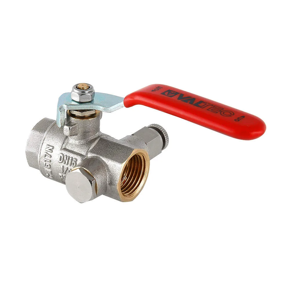 Кран шар лат слив VT.245 нк Ду15 Ру40 м/м полн рыч Valtec VT.245.N.04