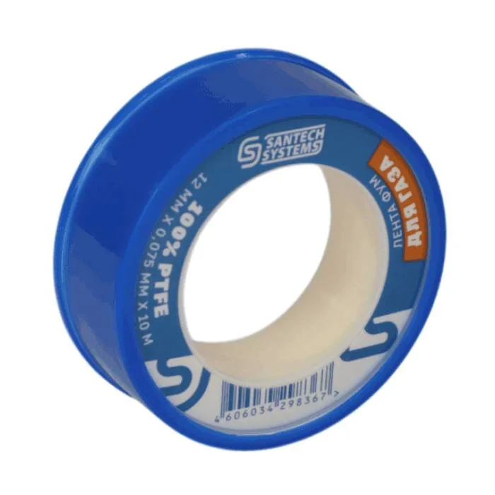 Лента ФУМ PTFE катушка 12ммх0,075ммх10м газ FU20 SantechSystems