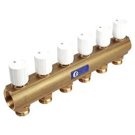 Коллектор лат клап терм 1" вн/р 7в 3/4" ЕК н/р 50мм Giacomini R553VY047