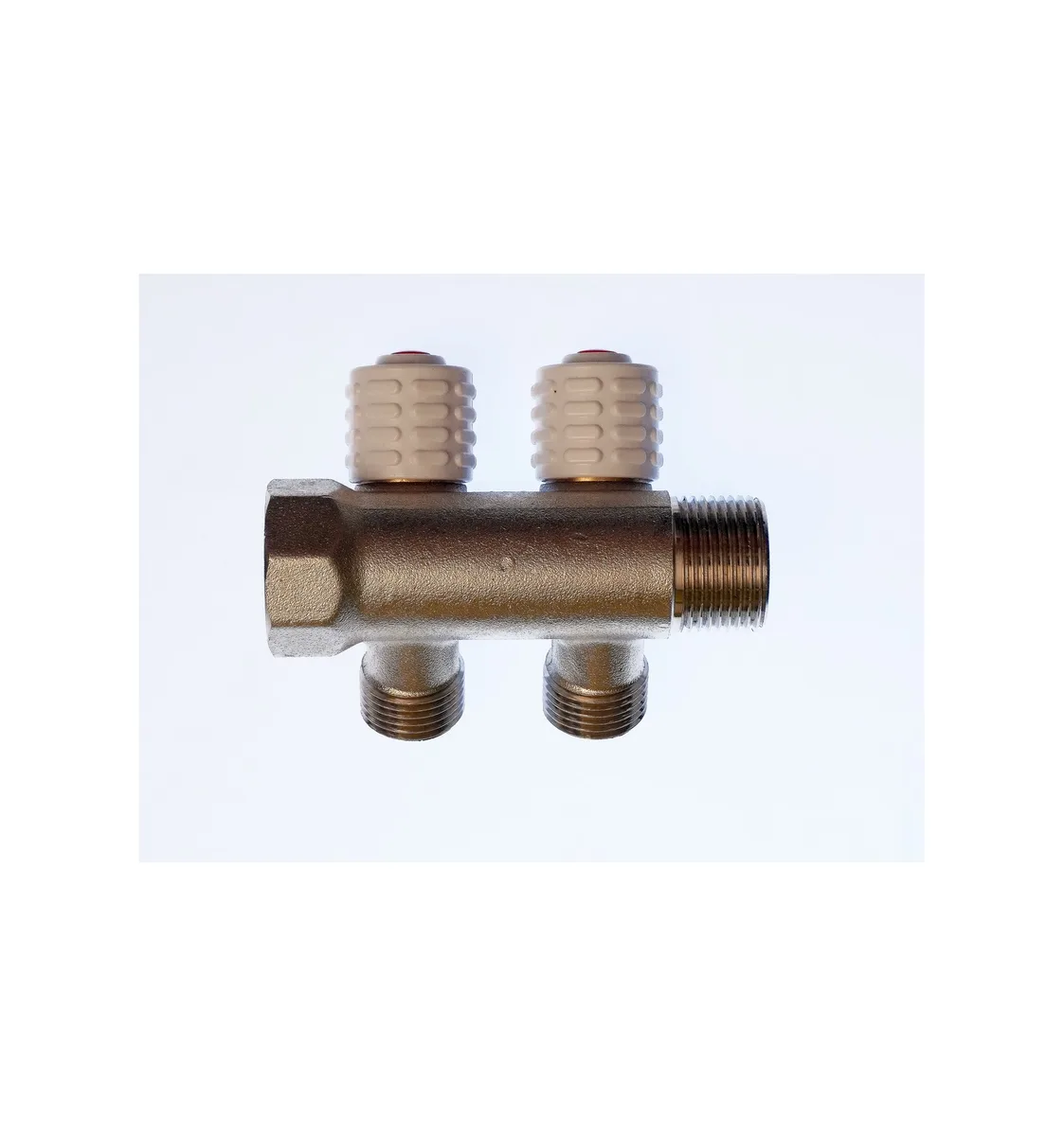 Коллектор лат клап рег 3/4" м/р 2в 1/2" н/р Пензапромарматура 00422013