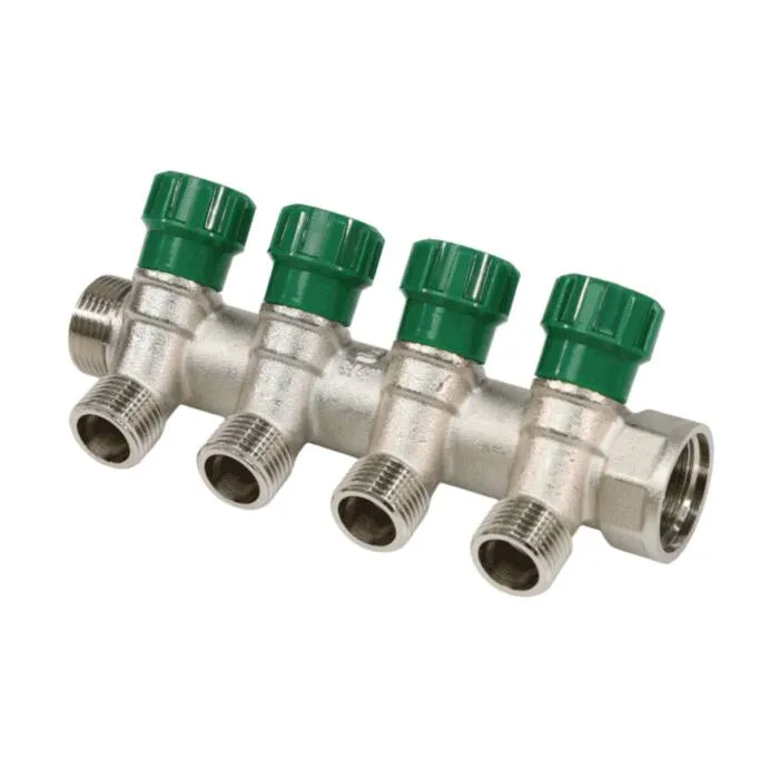 Коллектор лат клап рег 3/4" м/р 4в 1/2" ПУ н/р 36мм M210 SantechSystems