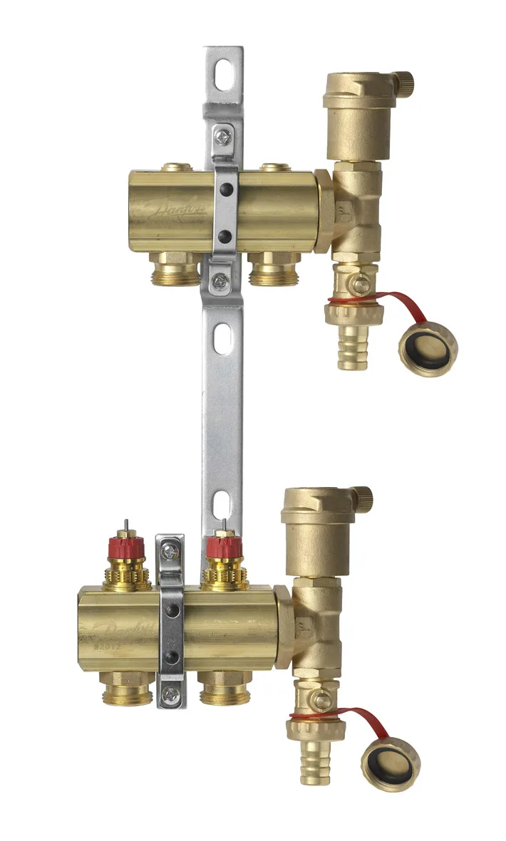Группа коллект лат 1" м/м 2в 3/4" ЕК н/р в/к FHF-set Danfoss 088U0702